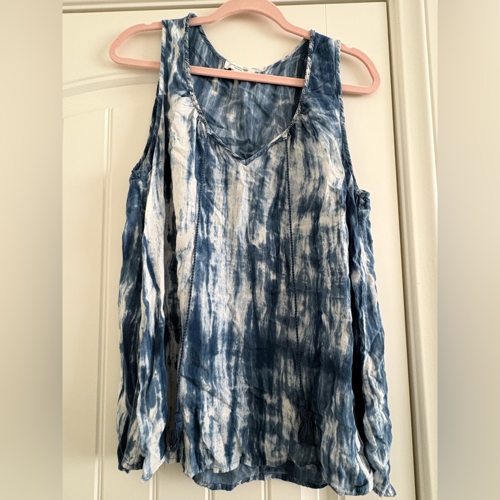 beachlunchlounge Indigo Tie-Dye Tank Top